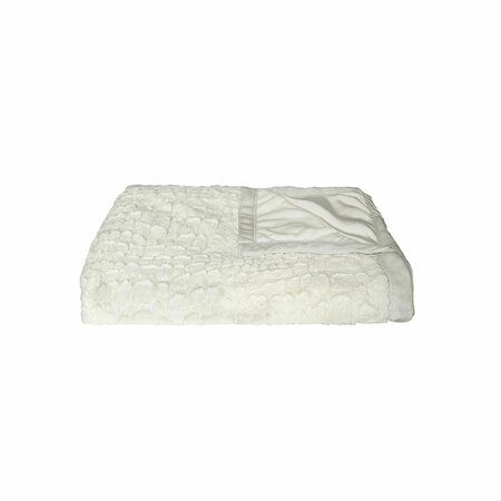 HOMEROOTS 50 x 70 in. Faux Hide Throw Ivory Mink 293155